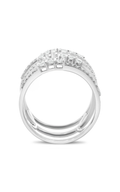 Roman and Jules Wide Abstract Diamond Cuff Ring UR2152-2