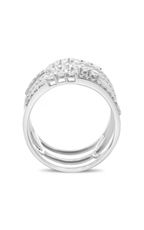 Roman and Jules Wide Abstract Diamond Cuff Ring UR2152-2