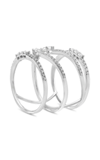 Roman and Jules Wide Abstract Diamond Cuff Ring UR2152-2