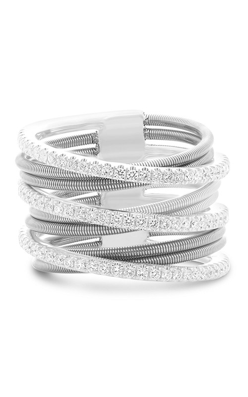 Roman and Jules White Gold Diamond Pave Coil Ring MR739-2