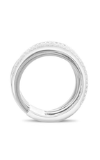 Roman and Jules White Gold Diamond Pave Coil Ring MR739-2