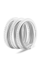 Roman and Jules White Gold Diamond Pave Coil Ring MR739-2