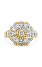 Roman and Jules White & Rose Gold Triple Halo Diamond Ring NR766C-18