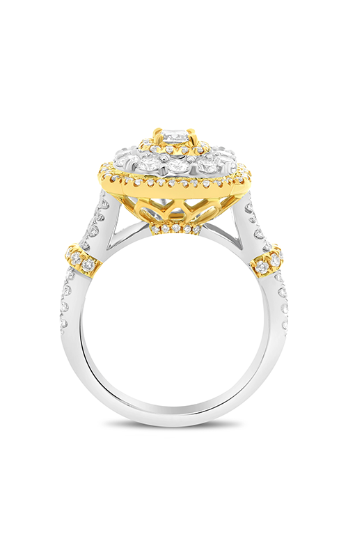 Roman and Jules White & Rose Gold Triple Halo Diamond Ring NR766C-18