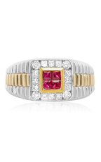 Roman and Jules Color Label Ring UR1408WYRB