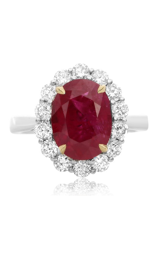 Roman and Jules Color Label Ring KR3732WYRB-18K