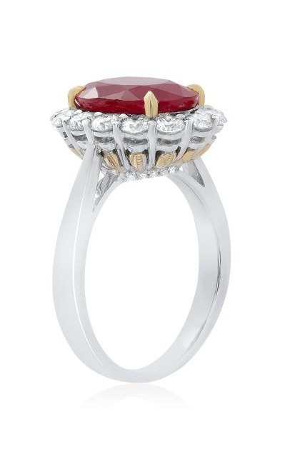Roman and Jules Color Label Ring KR3732WYRB-18K