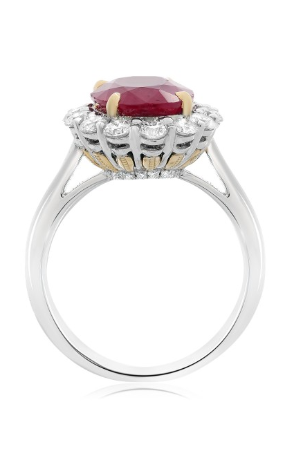 Roman and Jules Color Label Ring KR3732WYRB-18K