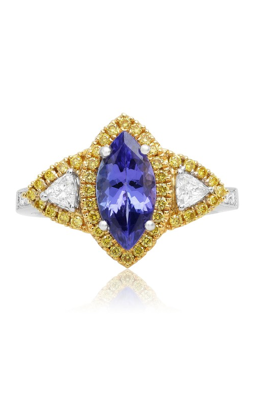 Roman and Jules Color Label Ring KR567WYTZ-18K