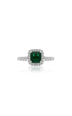 18K White Gold Diamond Halo Ring