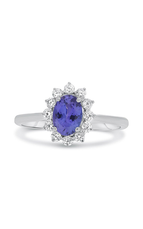 Roman and Jules White Gold Tanzanite Flowering Halo Ring MR500-92