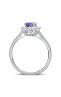 Roman and Jules White Gold Tanzanite Flowering Halo Ring MR500-92