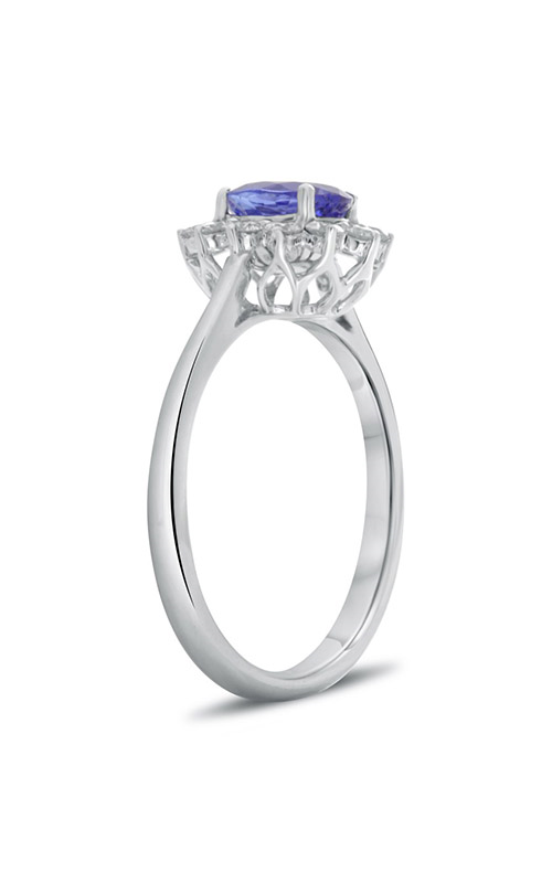 Roman and Jules White Gold Tanzanite Flowering Halo Ring MR500-92
