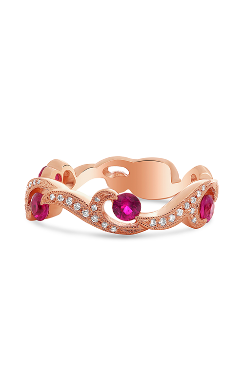Roman and Jules Rose Gold Ruby & Diamond Filigree Ring NR1071-2