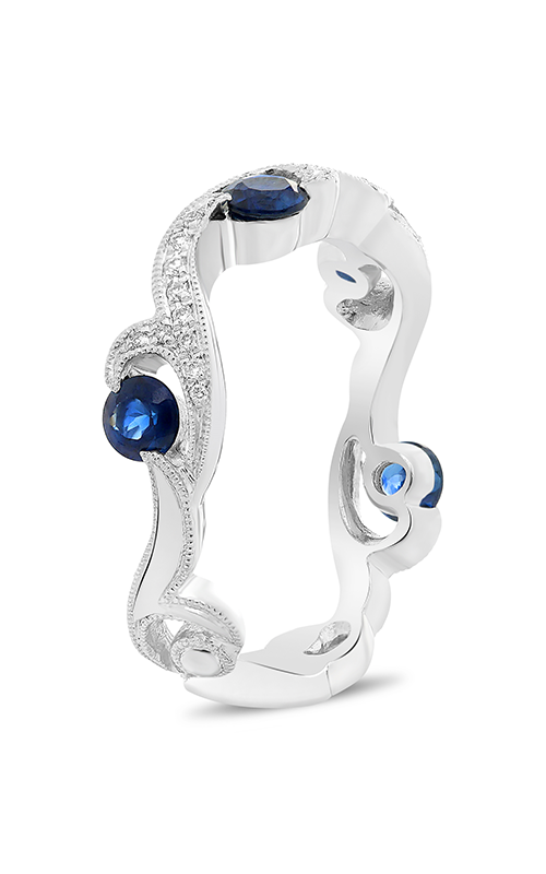 Roman and Jules White Gold Sapphire & Diamond Filigree Ring NR1071-1