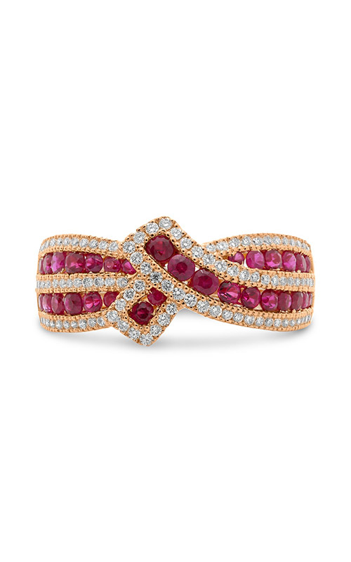 Roman and Jules White Gold Sapphire & Diamond Ribbon Ring UR2118-2