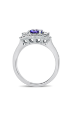 Roman and Jules Nickel Free Tanzanite Side Stone Ring KR934WTZ
