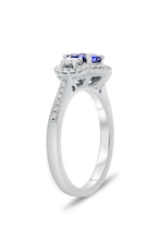 Roman and Jules Nickel Free Tanzanite Side Stone Ring KR934WTZ