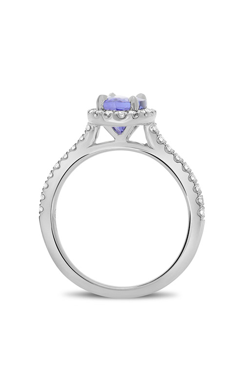 Roman and Jules White Gold Oval Tanzanite Halo Ring KR3648WTZ-2