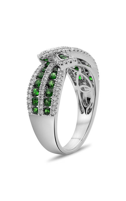 Roman and Jules White Gold Tsavorite & Diamond Ribbon Ring UR2118-3