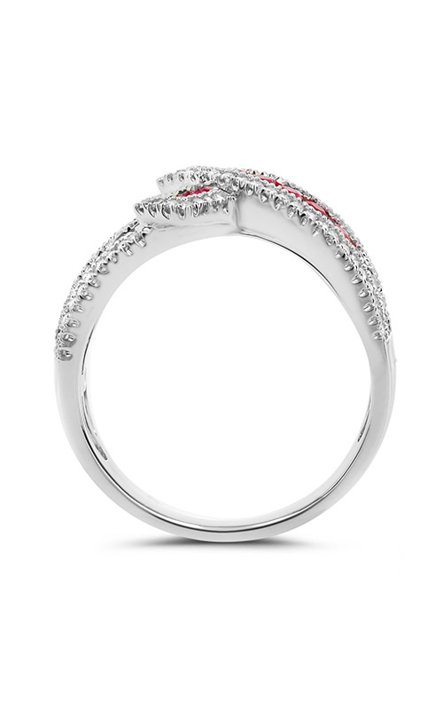 Roman and Jules White Gold Ruby & Diamond Ribbon Ring UR2118-1