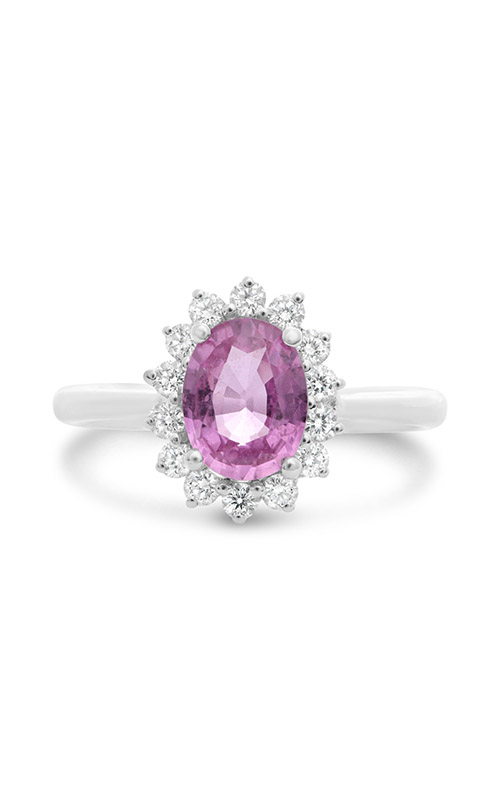 Roman and Jules Oval Pink Sapphire Halo Ring MR500-99