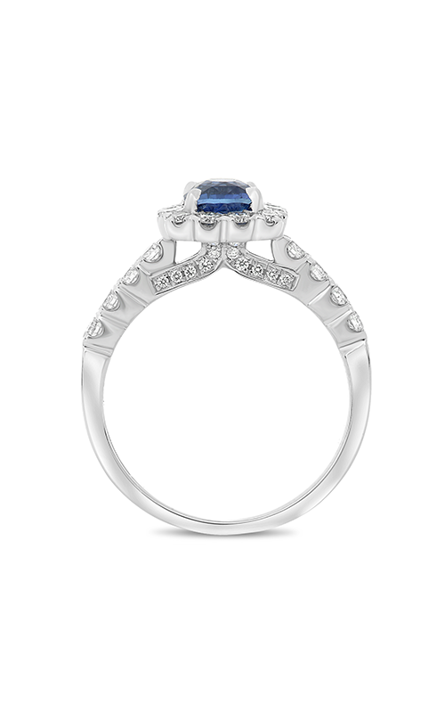 Roman and Jules Cushion Cut Blue Sapphire & Diamond Ring KR1681W-8