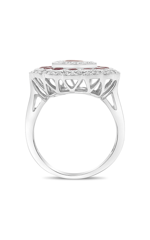 Roman and Jules Oval Ruby & Diamond Triple Halo Ring AR1017-1