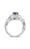 Roman and Jules Pear-shaped Blue Sapphire & Diamond Ring KR5609W-1