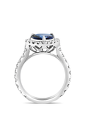 Roman and Jules Heart-shaped Sapphire Diamond Halo Ring NR1052B-2
