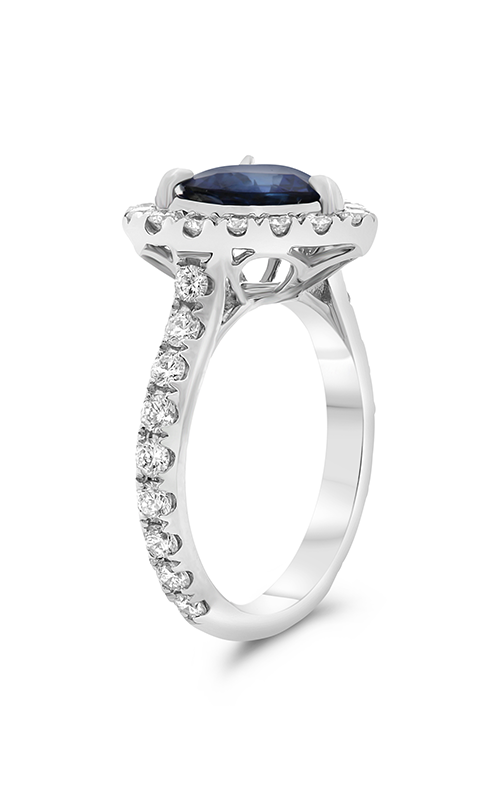 Roman and Jules Heart-shaped Sapphire Diamond Halo Ring NR1052B-2
