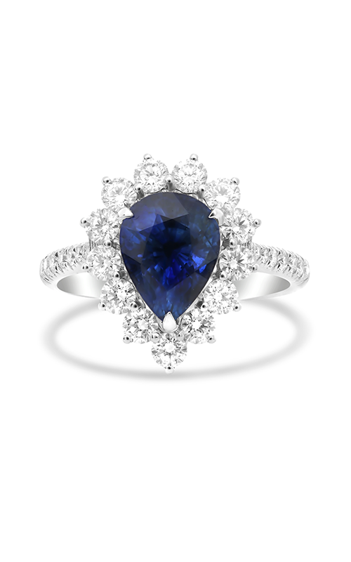 Roman and Jules Pear-shaped Sapphire Halo Ring MR611A-1