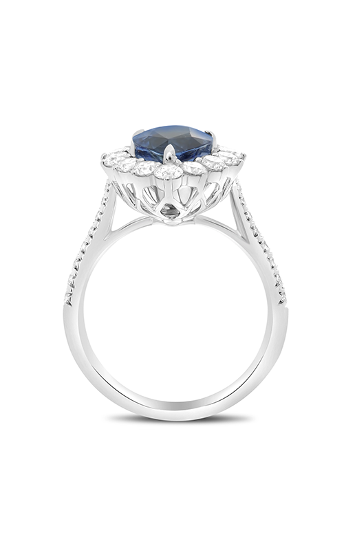 Roman and Jules Pear-shaped Sapphire Halo Ring MR611A-1