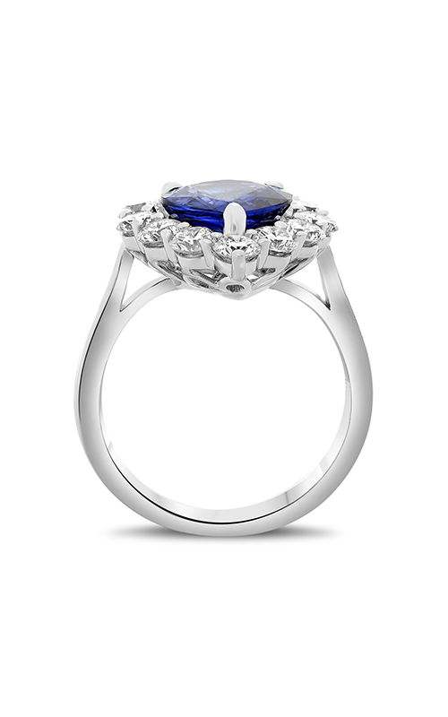 Roman and Jules Pear-shaped Blue Sapphire Halo Ring MR591A-1