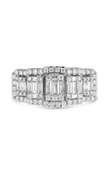 14K White Gold Art Deco Inspired Ring