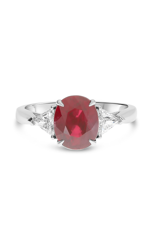 Roman And Jules Platinum Oval Ruby And Trilliant Diamond Ring MR632-160