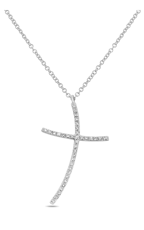 Roman and Jules Diamond Pave Abstract Cross Necklace EN1024-1