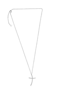 Roman and Jules Diamond Pave Abstract Cross Necklace EN1024-1