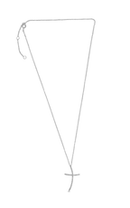Roman and Jules Diamond Pave Abstract Cross Necklace EN1024-1