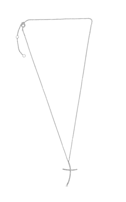 Roman and Jules Diamond Pave Abstract Cross Necklace EN1024-1