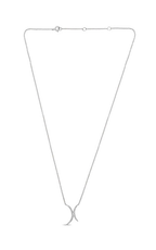 Roman and Jules Double Crescent Diamond Pave Necklace EN1031-1