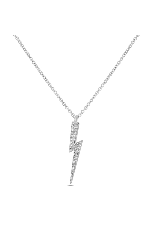 Roman and Jules Lightning Bolt Diamond Pave Necklace EN1040-1