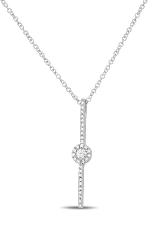 Roman and Jules Diamond Pave Circle Bar Necklace EN1046-1