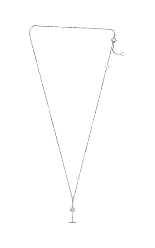 Roman and Jules Diamond Pave Circle Bar Necklace EN1046-1