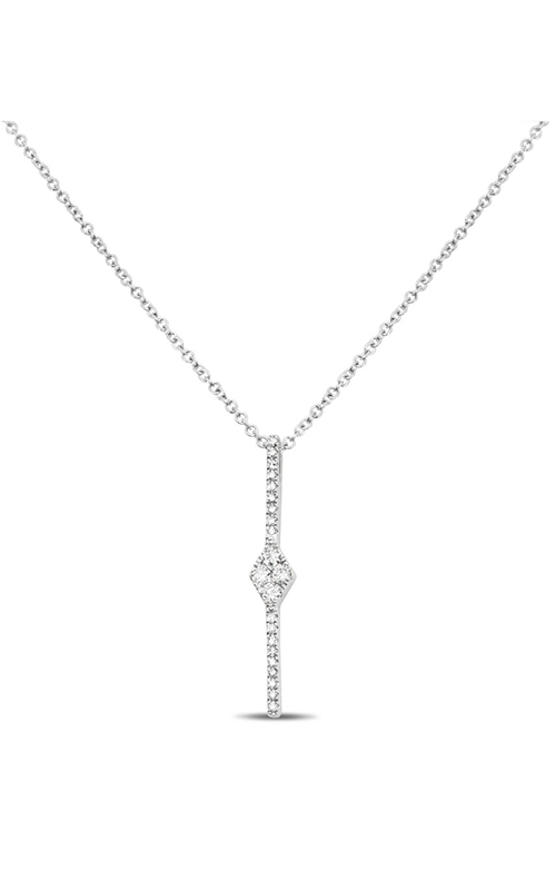Roman and Jules Diamond Pave Bar Drop Necklace EN1045-1