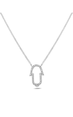 Roman and Jules Curved Diamond Pave Necklace EN1023-1