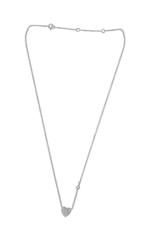 Roman and Jules Heart Lock & Key Diamond Pave Necklace EN1039-1