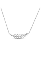Roman and Jules Diamond Pave Leaf Necklace EN1034-1