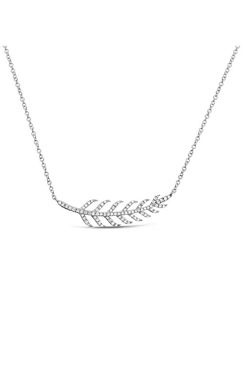 Roman and Jules Diamond Pave Leaf Necklace EN1034-1