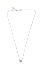 Roman and Jules White Gold Oblong Pink Sapphire Necklace UN1971-13